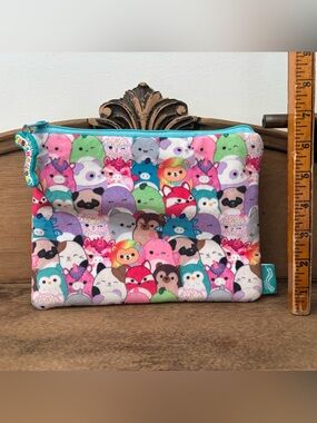 Original Squishmallows Pouch / Travel Bag 9” x 7” x .5” Top Zip Cosmetic Pouch